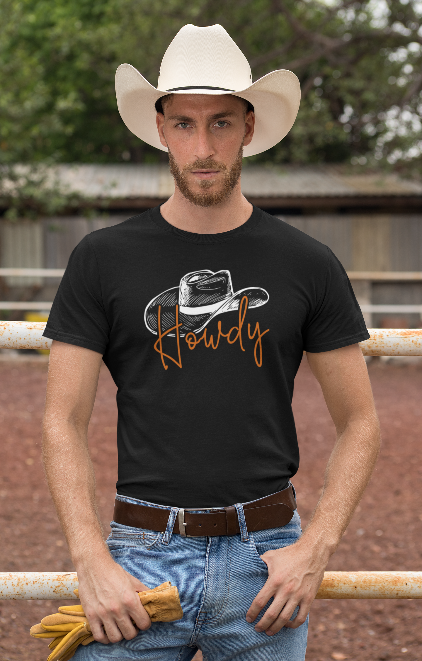 Men Howdy & Hat Tee